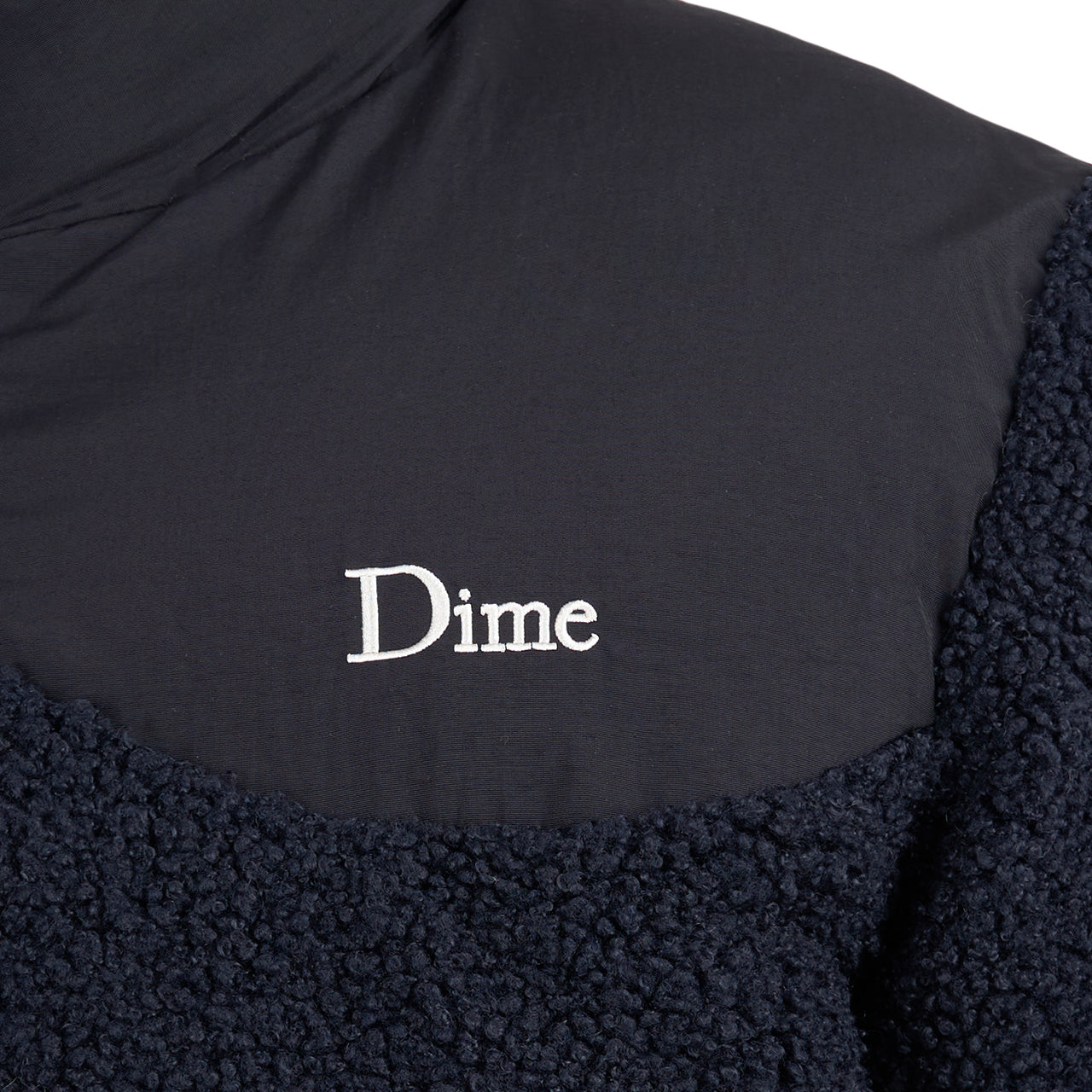 Dime Sherpa Puffer Jacket (Navy)  - Allike Store