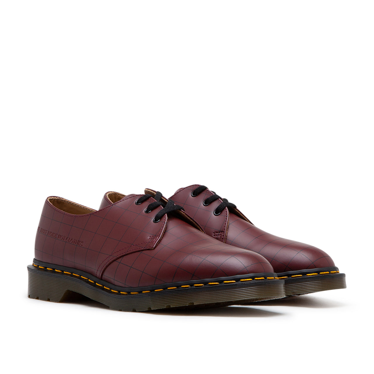 Cheap Everlastsiding Jordan Outlet - Martens Black Pleasures Edition 1460  Boots - Dr. Martens x Undercover 1461 Check Smooth (Red)