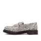 Dr. Martens Adrian Snaffle Python Print Suede Loafers (Beige)  - Allike Store