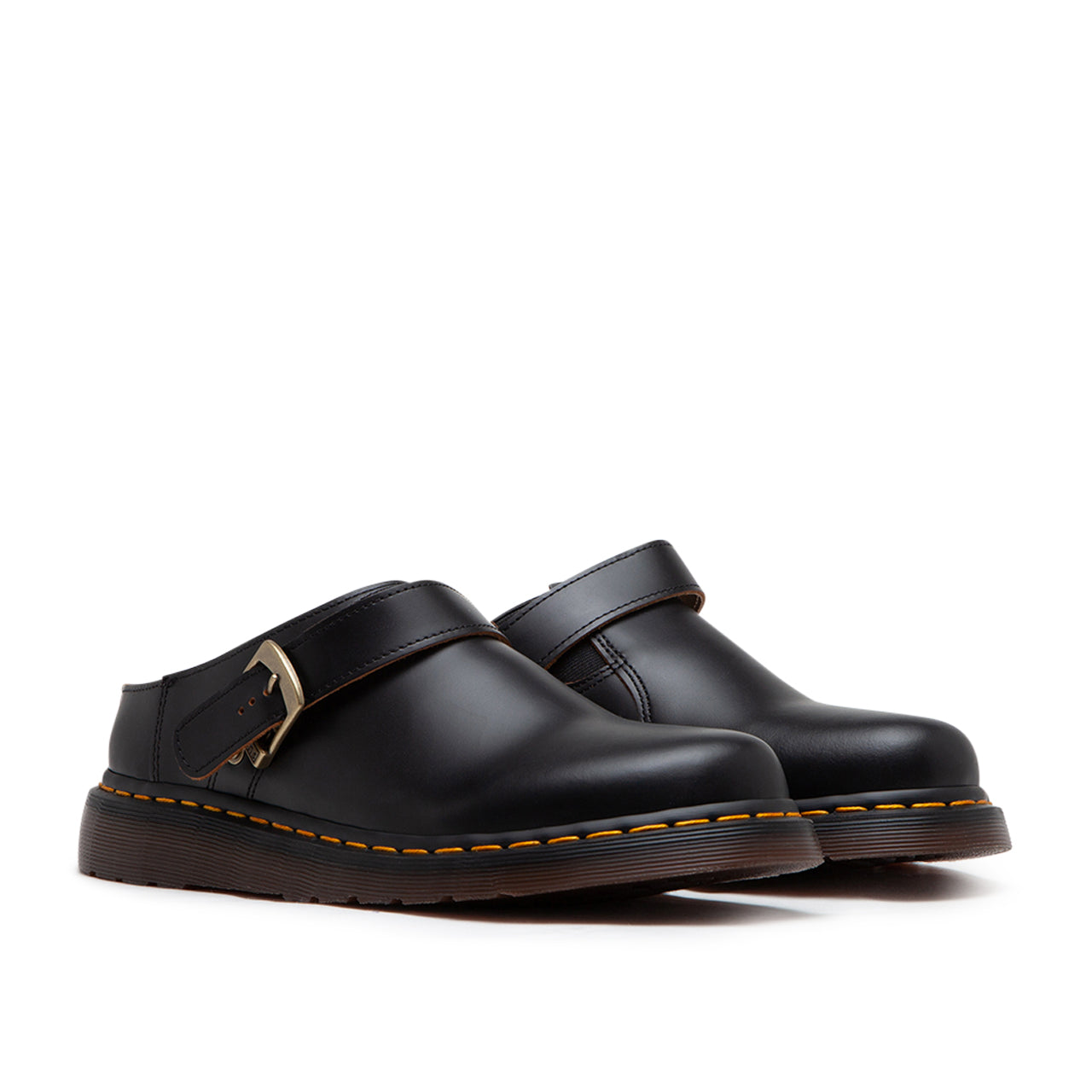 Dr. Martens Isham Vintage Smooth Leather Slingback Mules (Black)