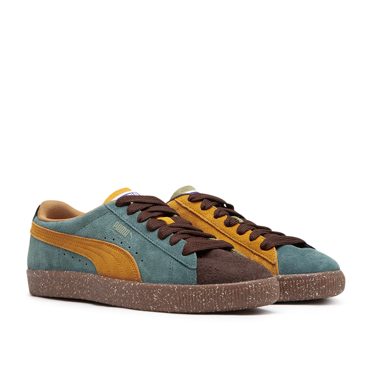 Puma suede cheap green yellow