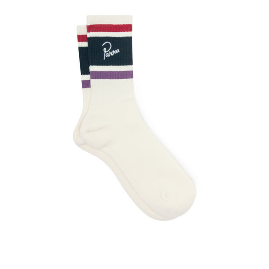Parra Striper Logo Crew Socks (Weiß / Multi)  - Allike Store