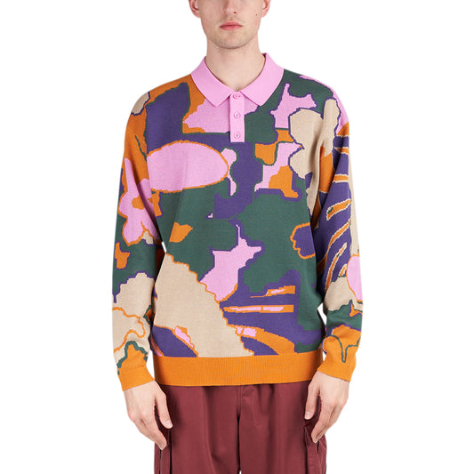 Puma x Perks and Mini Knitted Longsleeve Polo (Multi)  - Allike Store