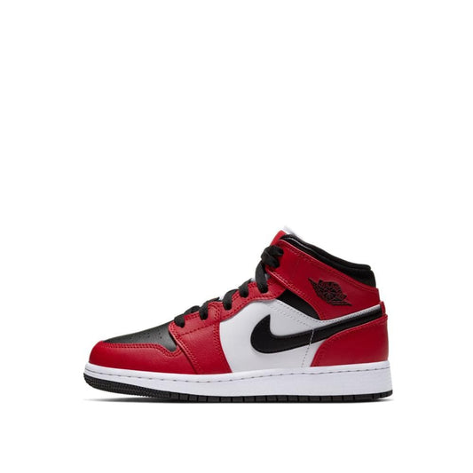 Air Jordan 1 Mid GS (Rot / Schwarz / Weiß)  - Allike Store