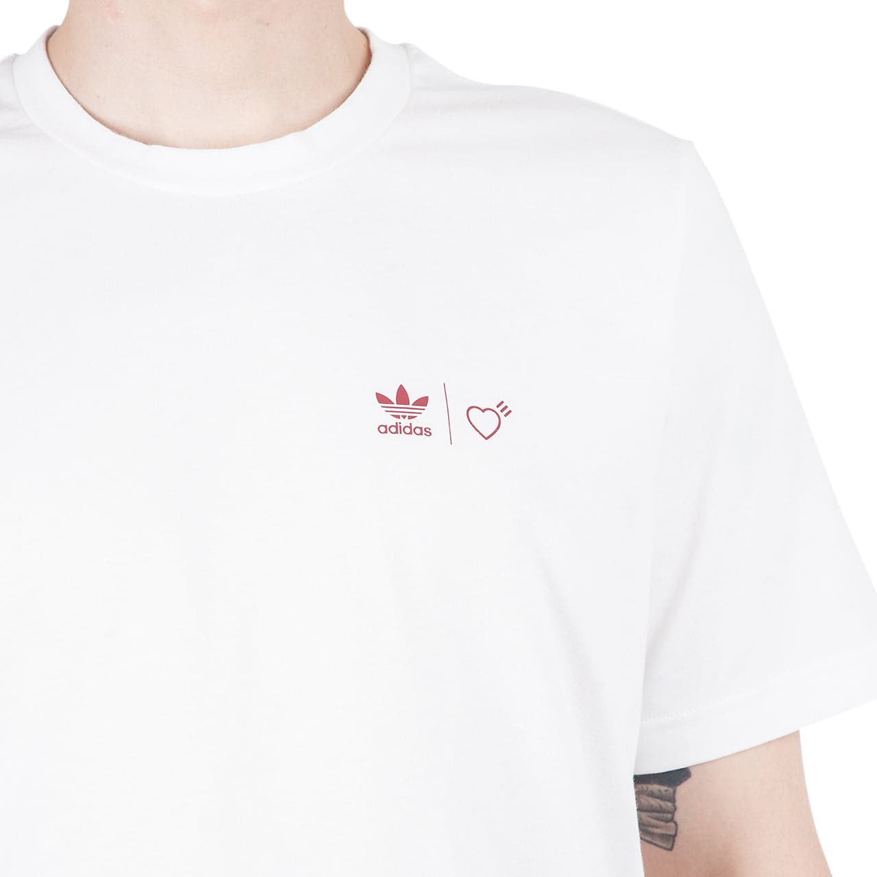 adidas x Human Made Graphic T Shirt White Burgundy