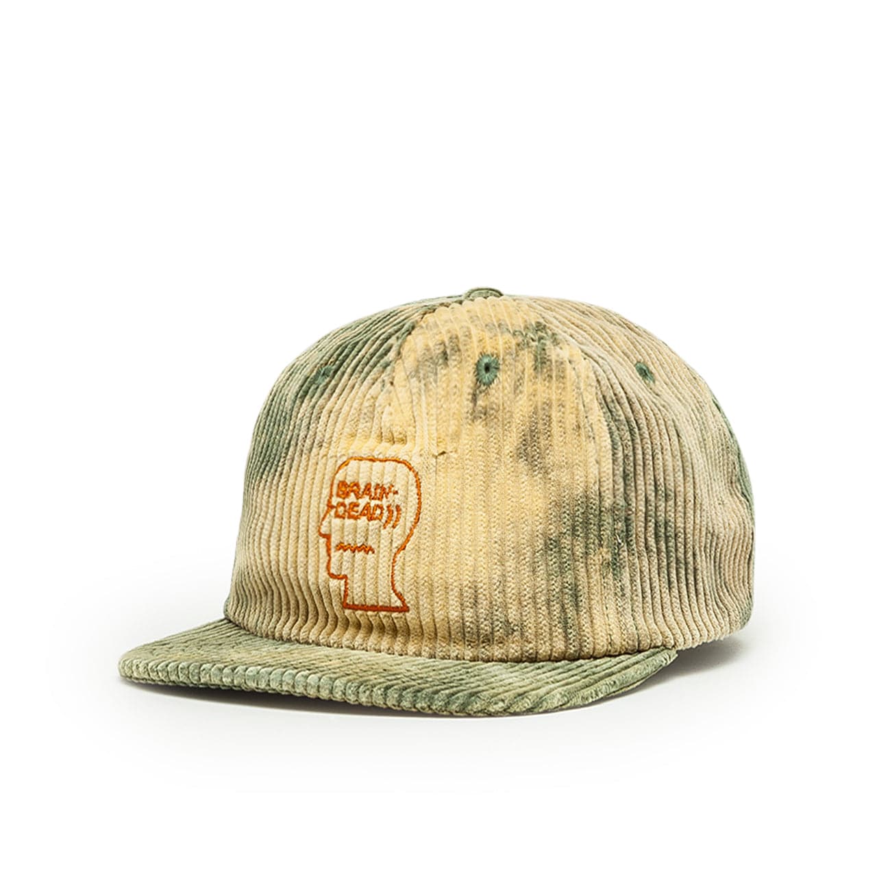 Brain Dead Bleached Cord Logo Head Hat (Grün) P21H00001710