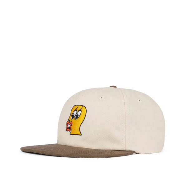 Brain Dead Duck Face 6 Panel Hat (Beige)