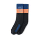 Brain Dead Striped Logo Socks (Schwarz / Blau / Orange)  - Allike Store