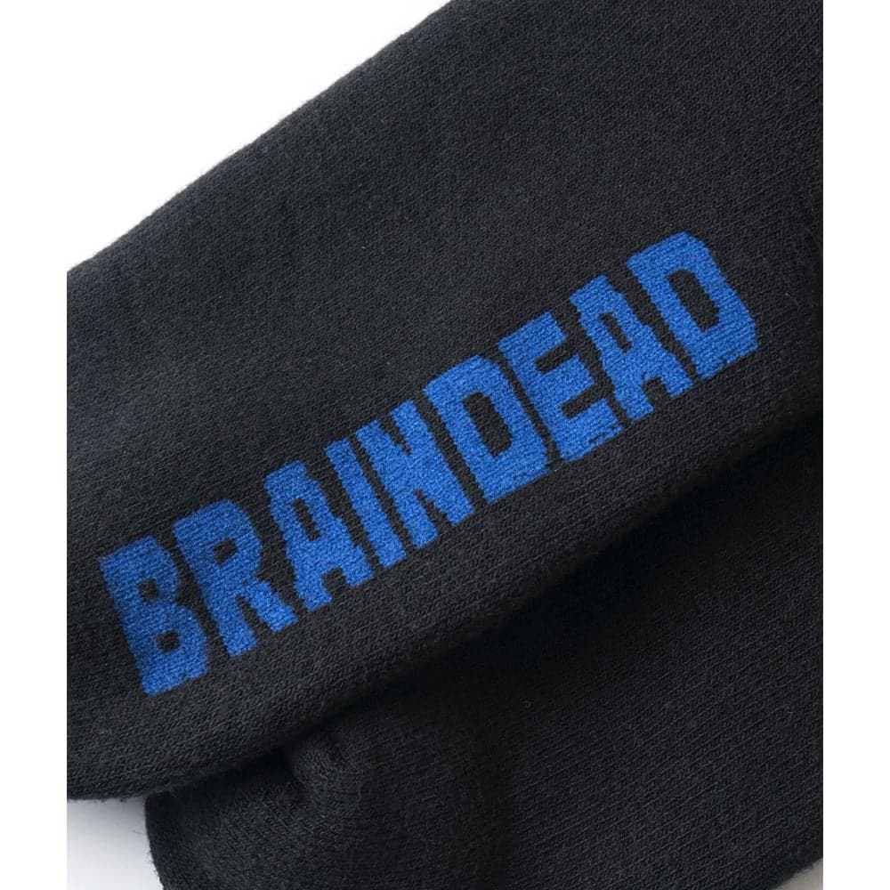 Brain Dead Striped Logo Socks (Schwarz / Blau / Orange)  - Allike Store