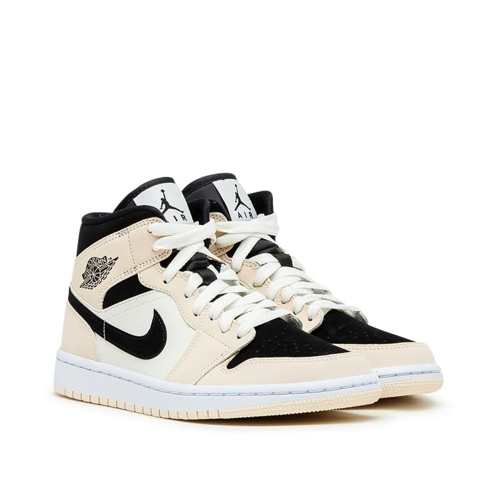 Air Jordan WMNS 1 Mid (Creme / Schwarz / Weiß)  - Allike Store