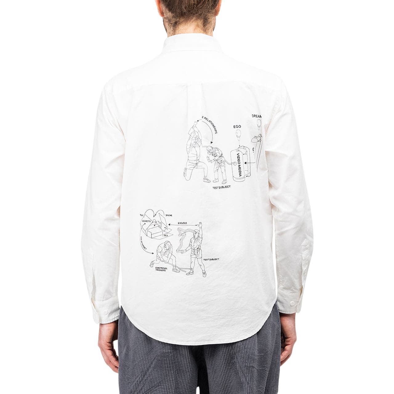 Brain Dead Tutorials Poplin Button Up Shirt (Weiß)  - Allike Store