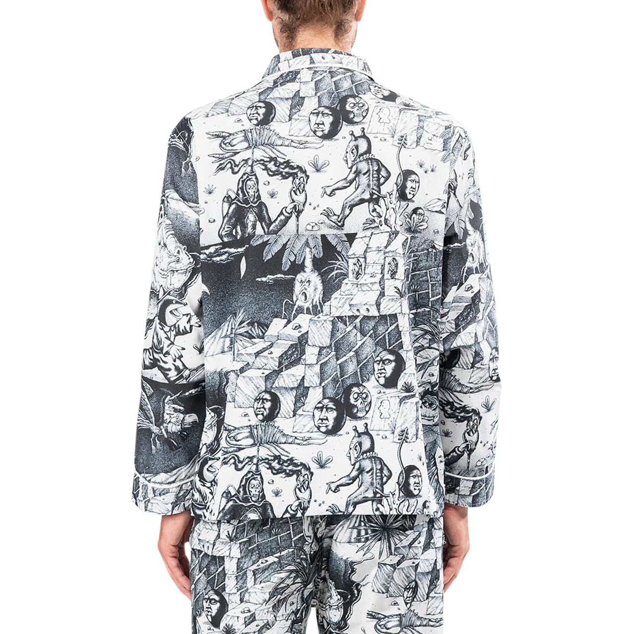 Brain Dead Wild Things Pajama Top (Schwarz / Weiß)  - Allike Store