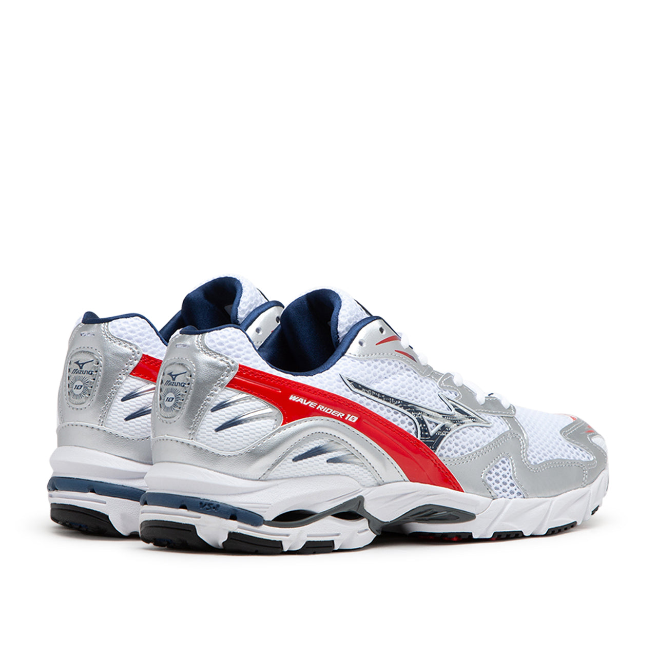 Mizuno Wave Rider 10 OG Pack "High Risk Red" (Weiß / Silber / Rot)  - Allike Store