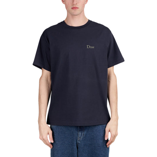 Dime Classic Small Logo T-Shirt (Navy)  - Allike Store