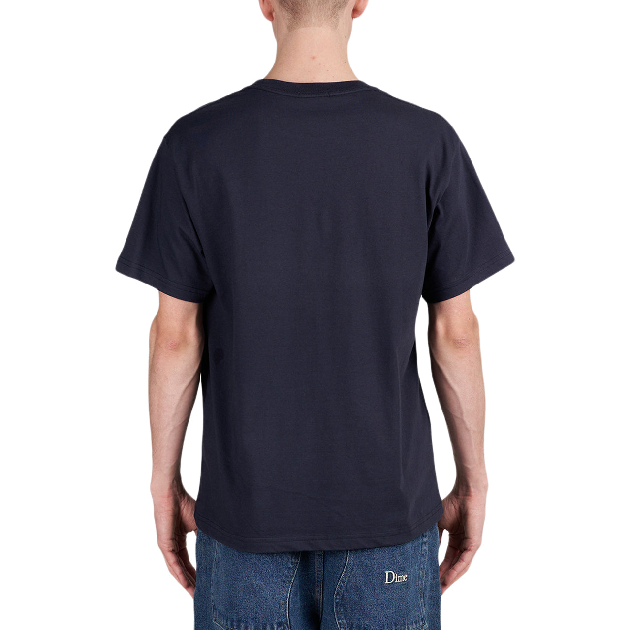 Dime Classic Small Logo T-Shirt (Navy)  - Allike Store