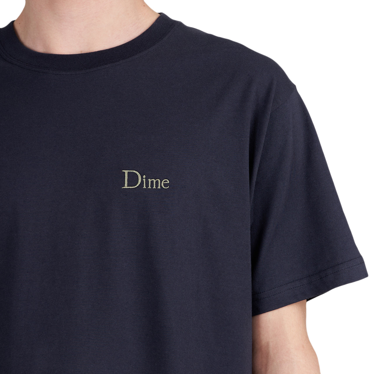 Dime Classic Small Logo T-Shirt (Navy)  - Allike Store