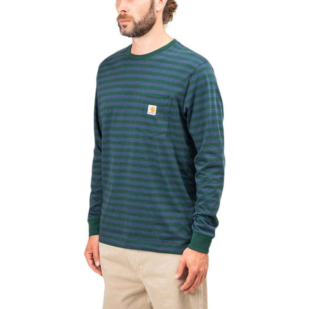 Carhartt WIP Parker Pocket Longsleeve (Grün / Blau)  - Allike Store