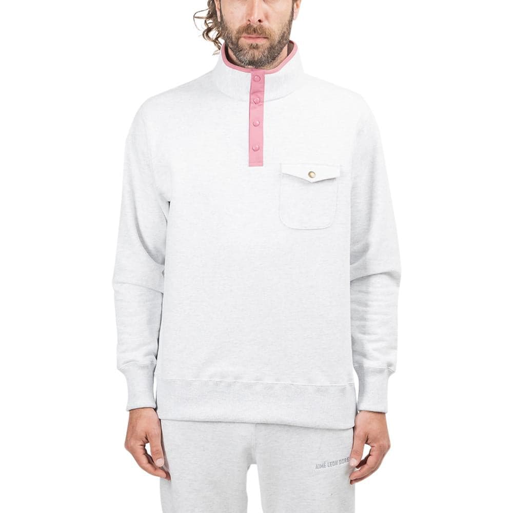 Aimé Leon Dore Half Button Sweatshirt (Hellgrau)  - Allike Store