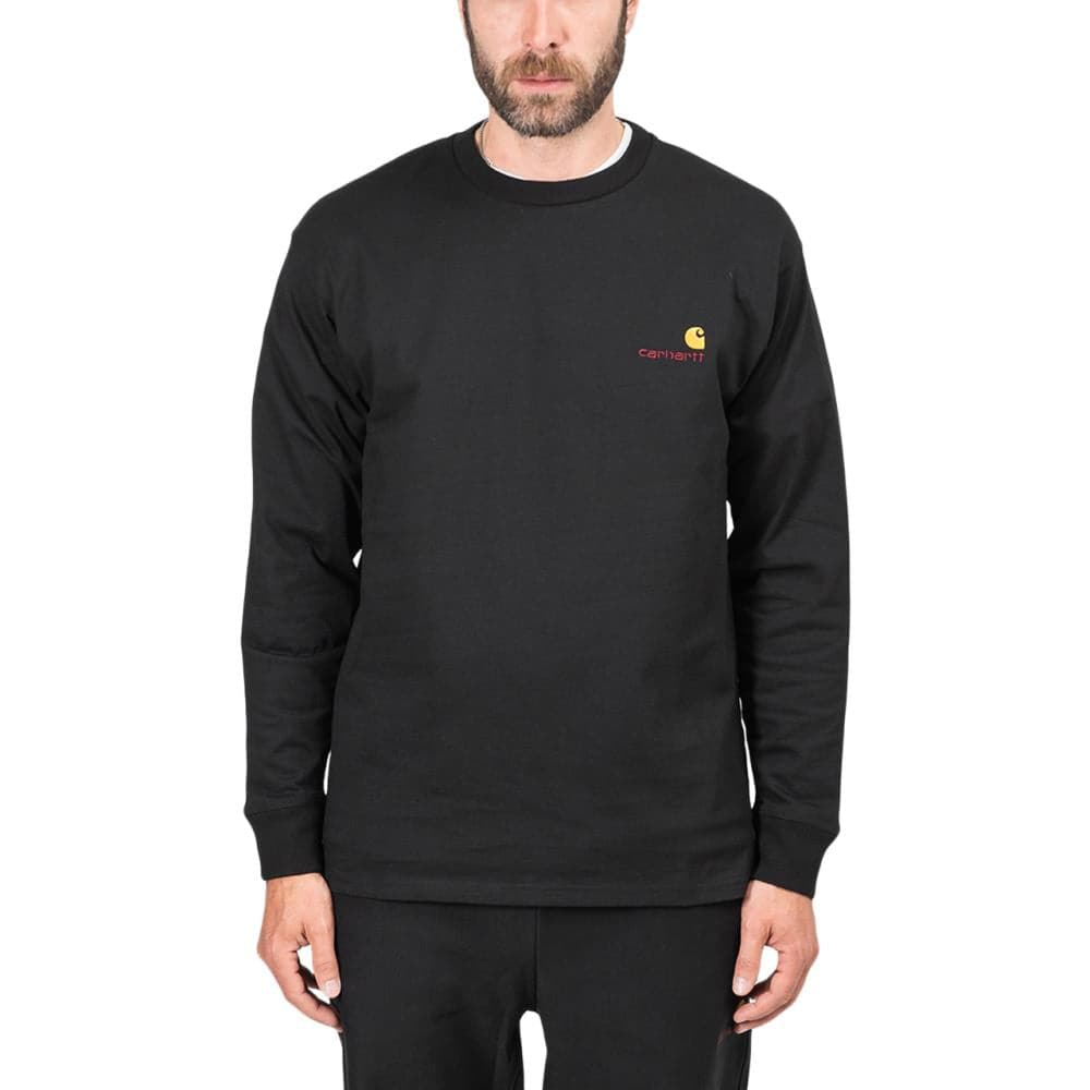 Carhartt WIP American Script Longsleeve (Schwarz)  - Allike Store