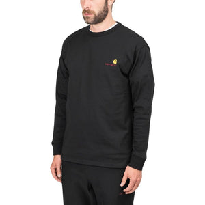 Carhartt WIP American Script Longsleeve (Schwarz)  - Allike Store