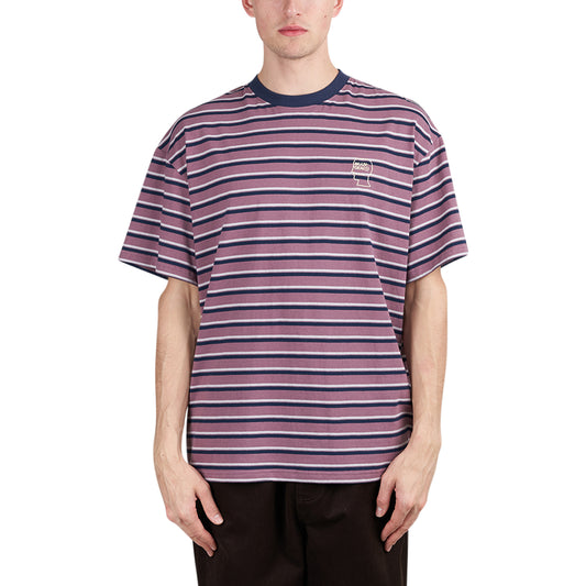 Brain Dead 94 Striped T-Shirt (Rose / Multi)  - Allike Store