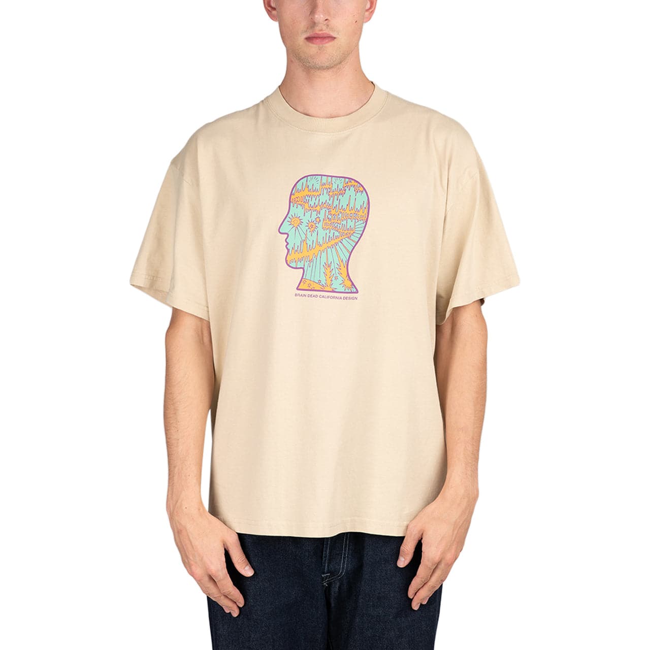 Brain Dead Split Planes T-Shirt (Beige / Türkis)  - Allike Store