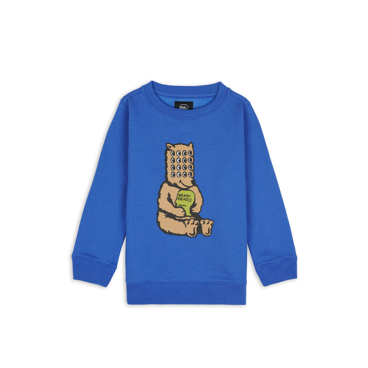 Brain Dead Bear Brain Kids Crewneck Sweatshirt (Blau)  - Allike Store