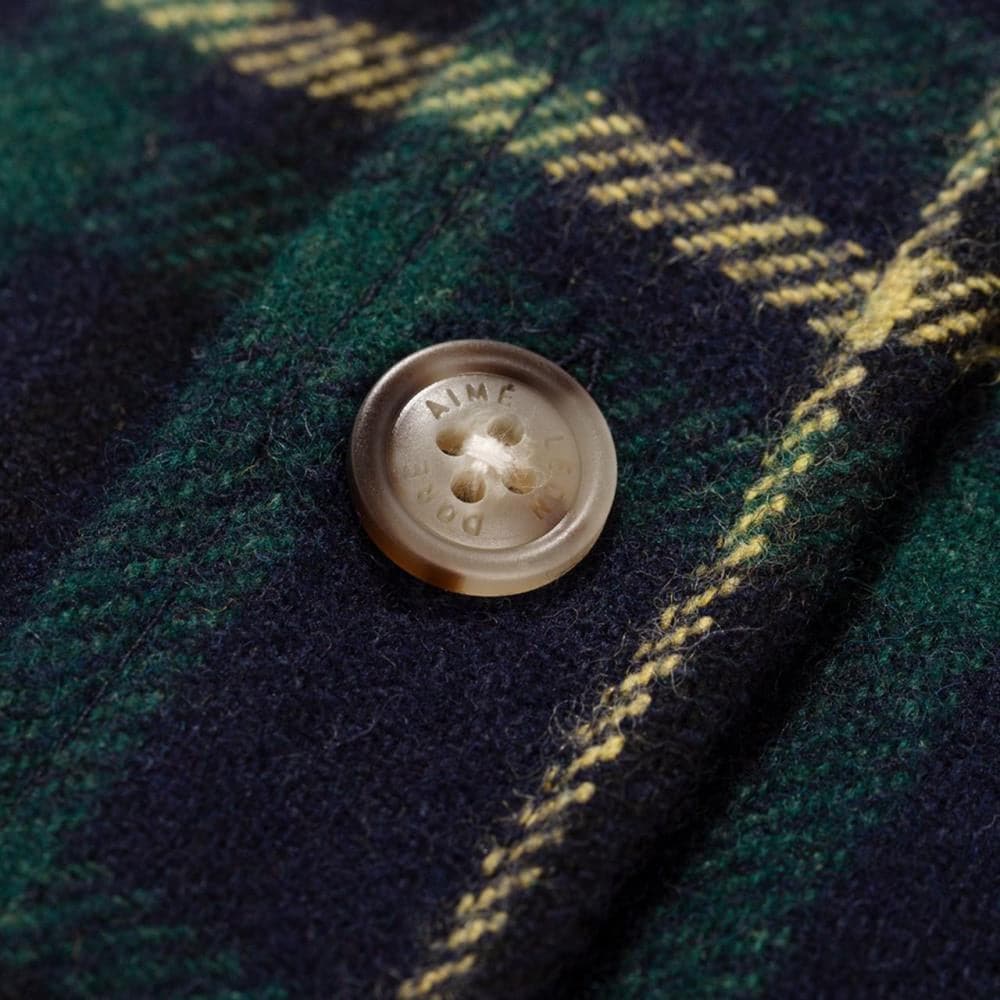 Aimé Leon Dore x Woolrich Flannel Button Down Shirt (Navy)  - Allike Store
