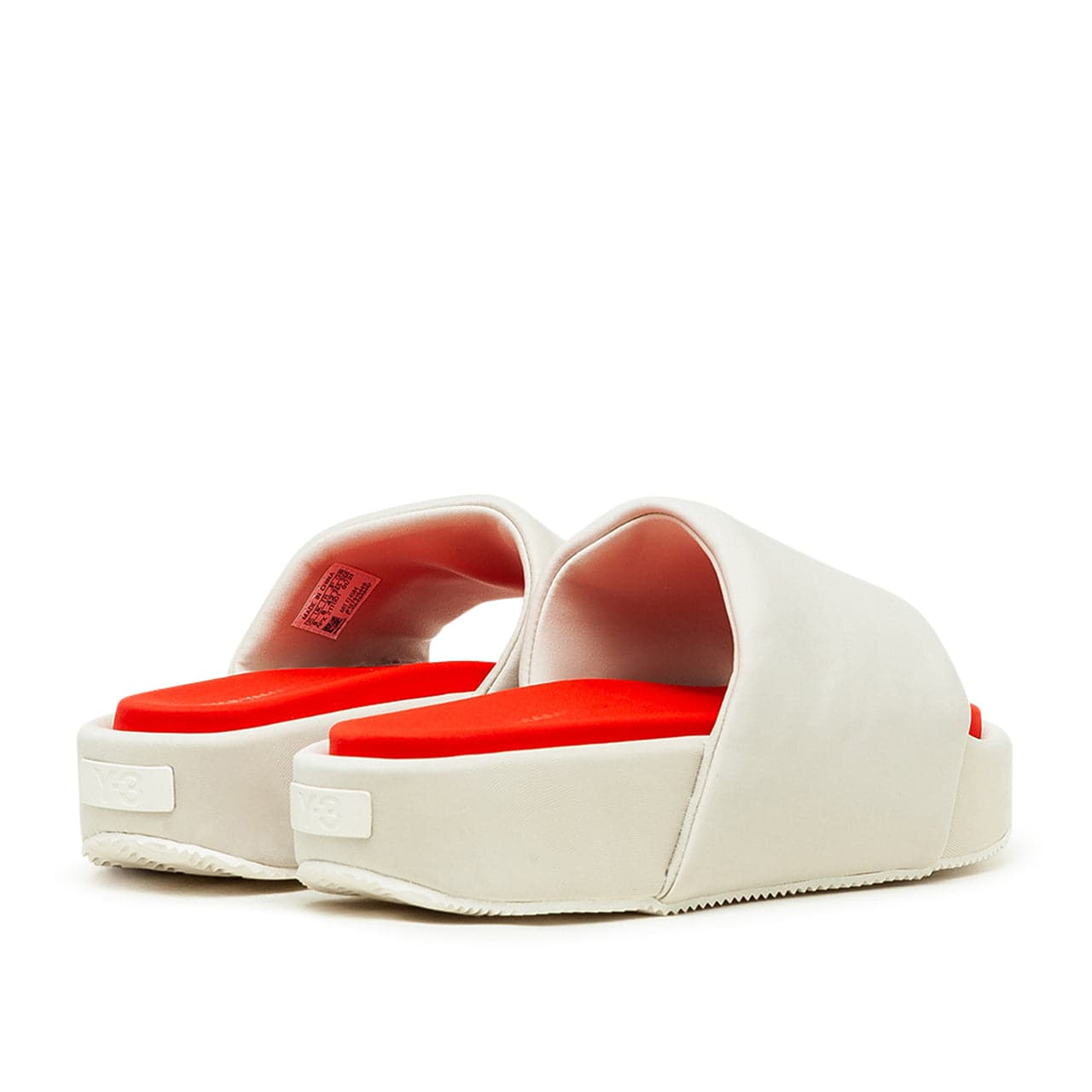 adidas Y-3 Slide 'White' (Weiß / Rot)  - Allike Store