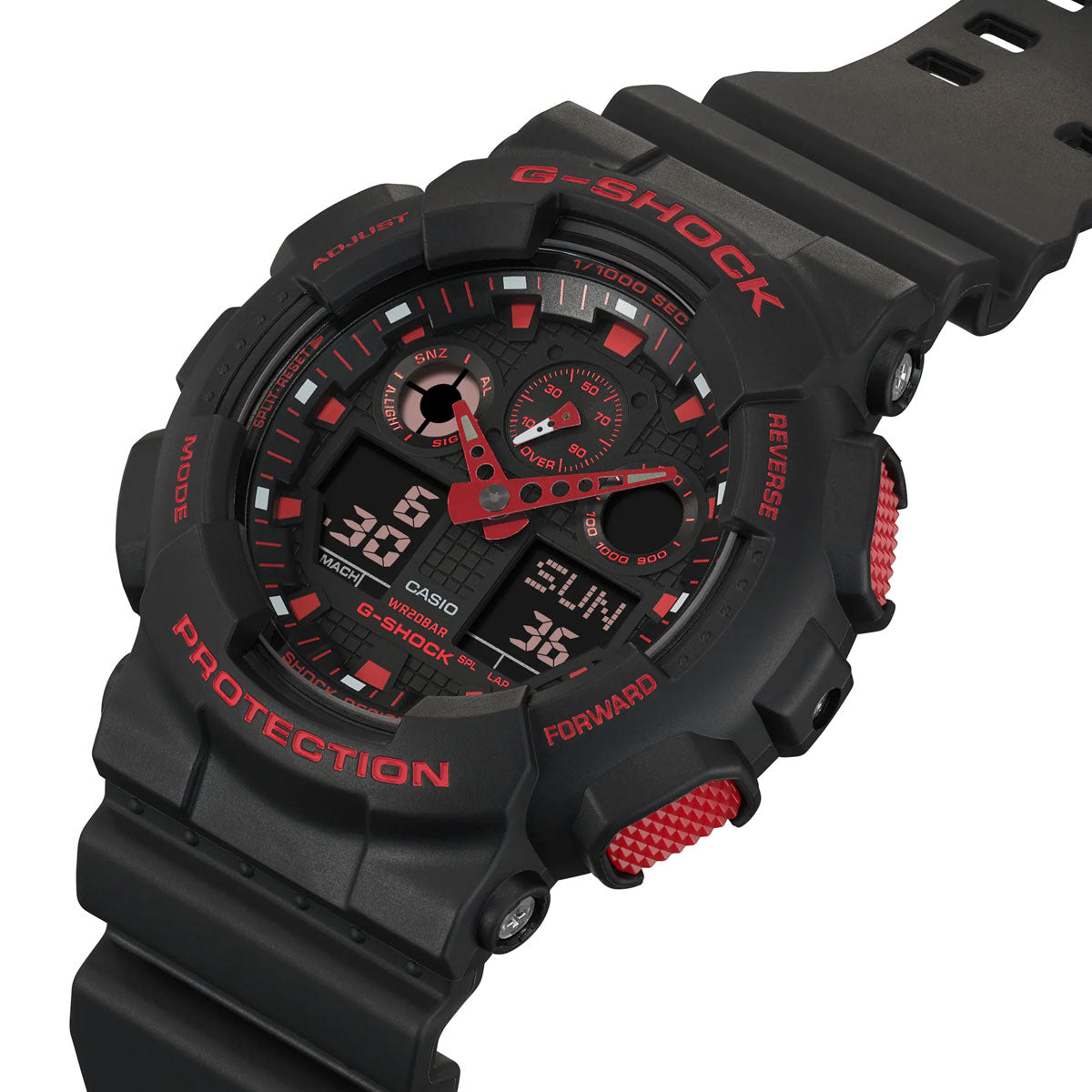 Casio G Shock GA 100BNR 1AER Ignite Red Black Red GA 100BNR 1AER Allike Store