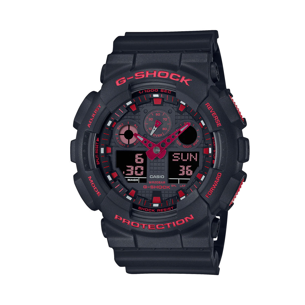 Casio G-Shock GA-100BNR-1AER "Ignite Red" (Schwarz / Rot)  - Allike Store