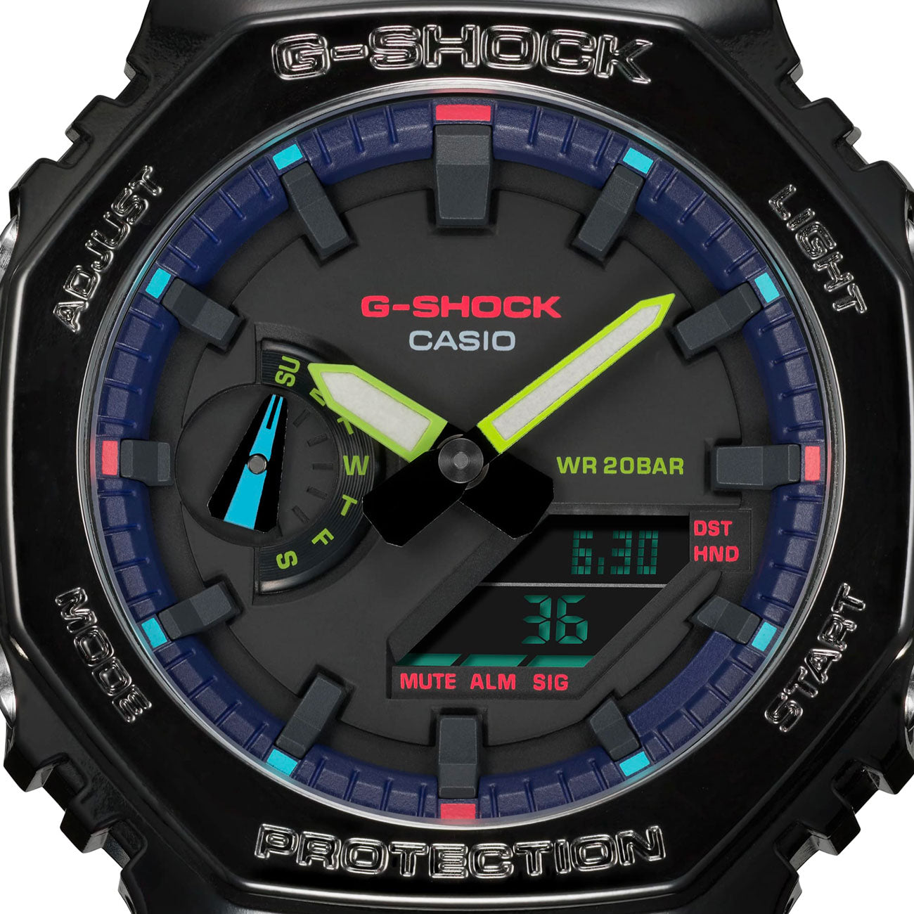 Casio G Shock GA 2100RGB 1AER Black Multi