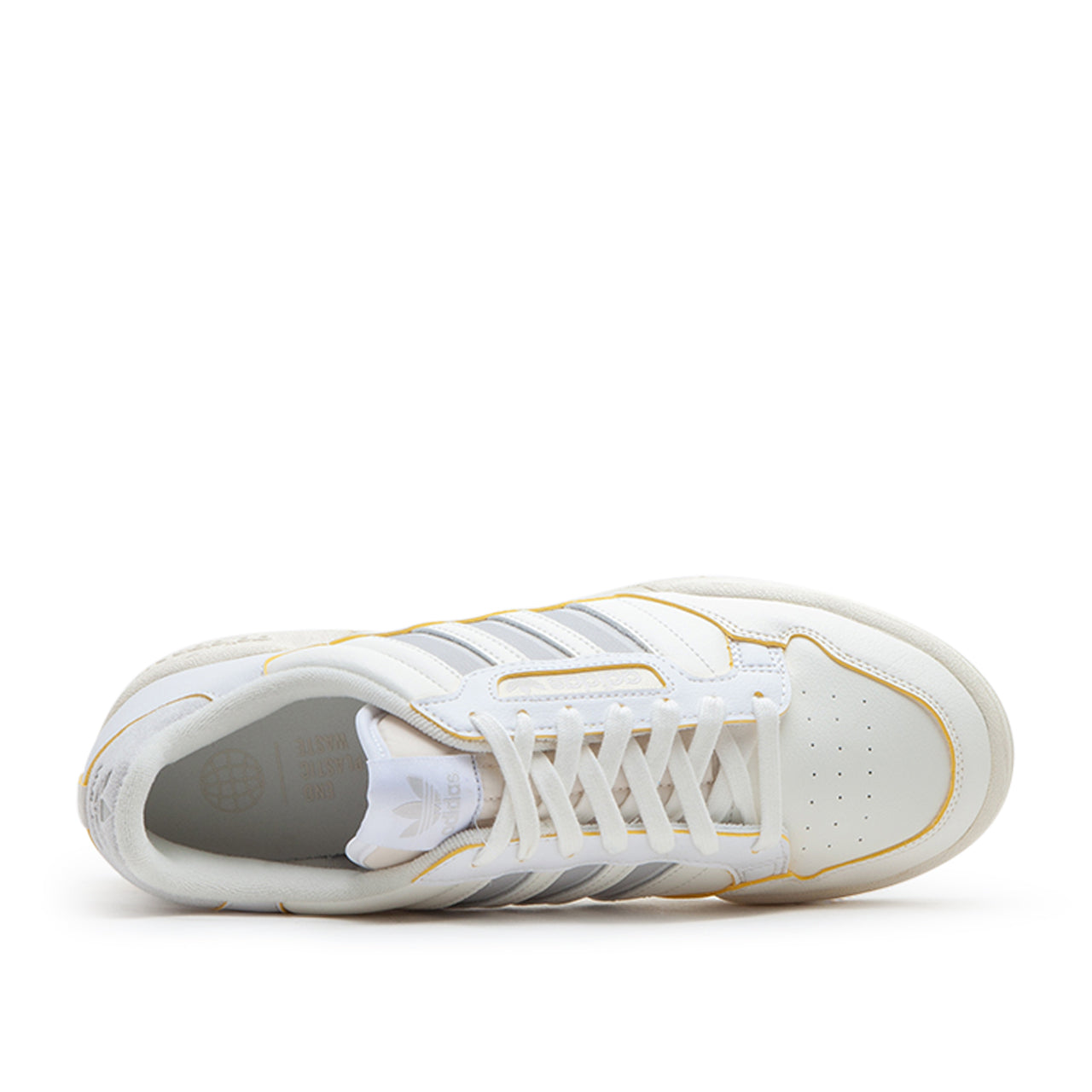 Adidas continental 80 white hot sale yellow