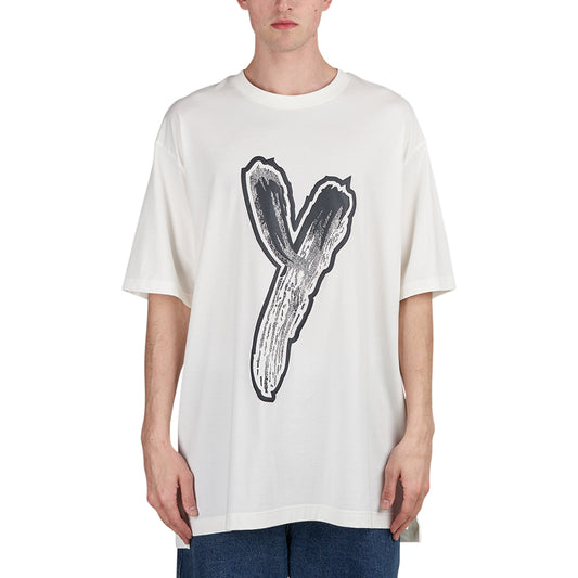 adidas Y-3 Graphic Logo Short Sleeve Tee (Weiß)  - Allike Store