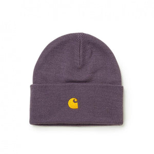 Carhartt WIP Chase Beanie (Lila / Gold)  - Allike Store