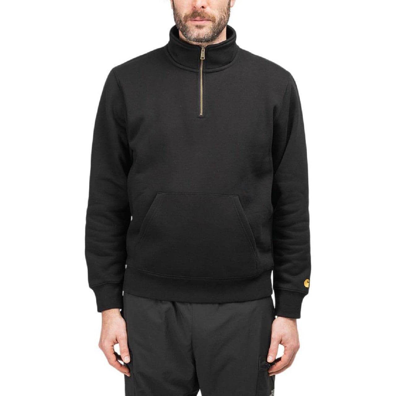 Carhartt WIP Chase Neck Zip Sweatshirt (Schwarz / Gold)  - Allike Store