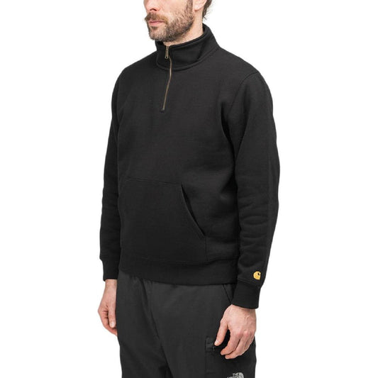 Carhartt WIP Chase Neck Zip Sweatshirt (Schwarz / Gold)  - Allike Store