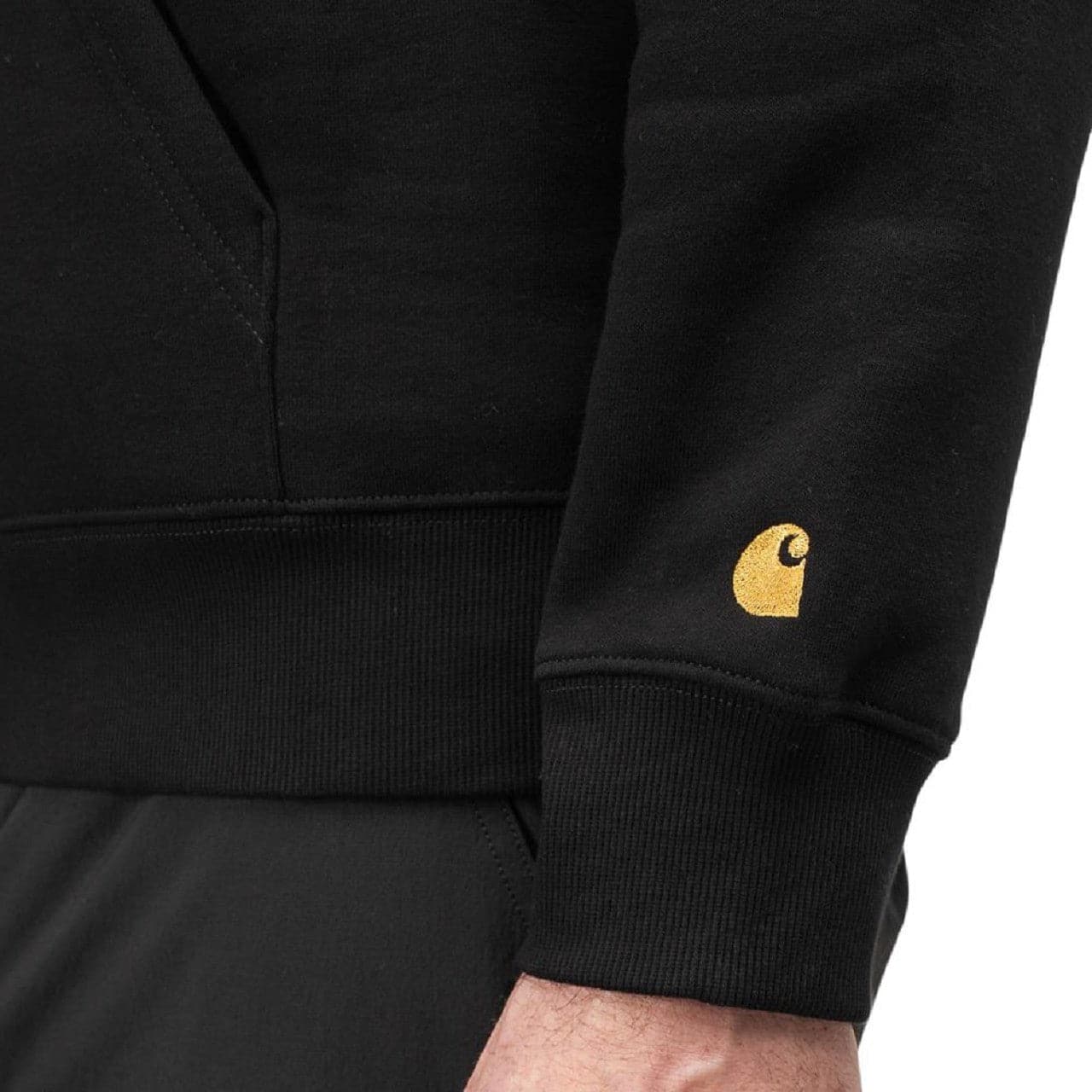 Carhartt WIP Chase Neck Zip Sweatshirt (Schwarz / Gold)  - Allike Store