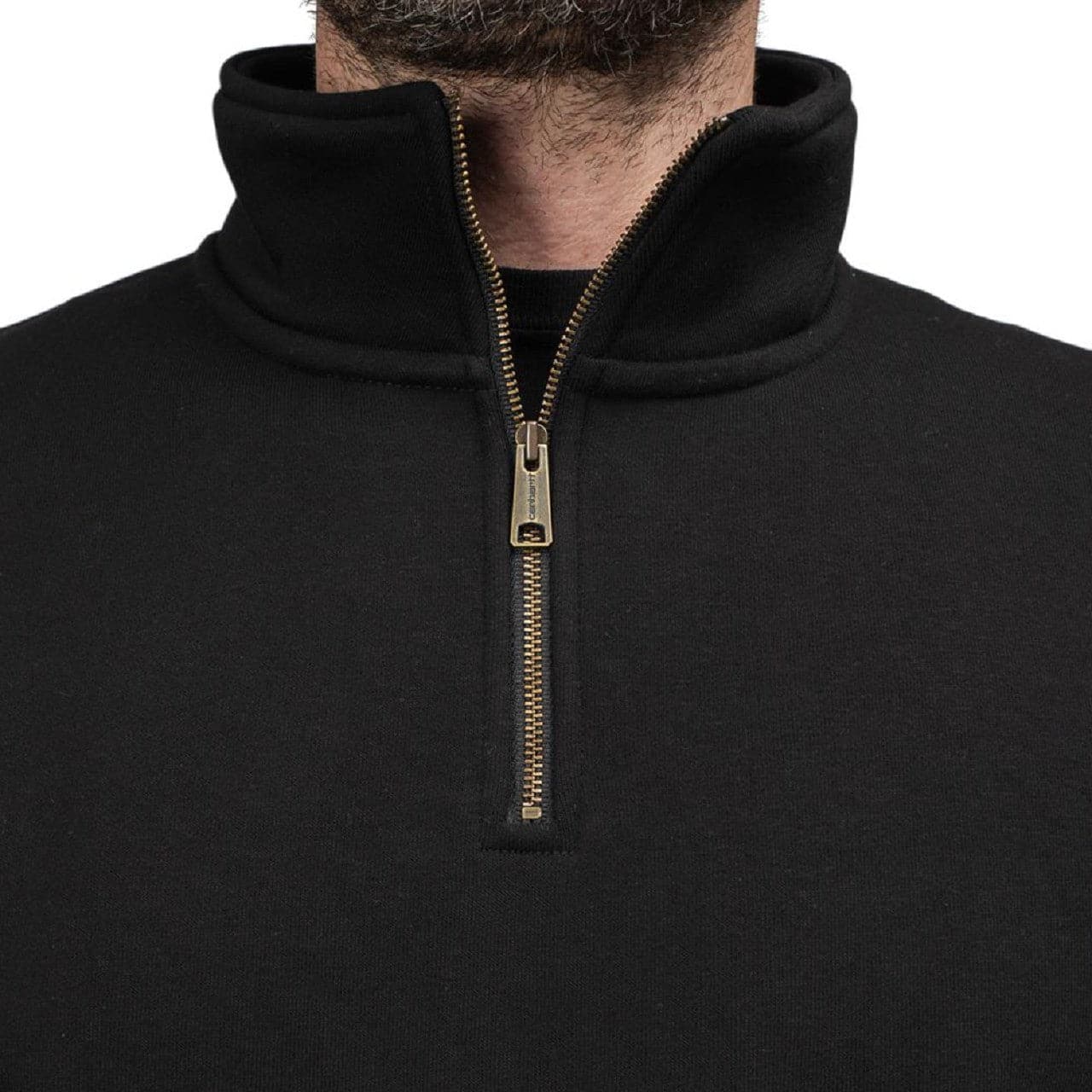 Carhartt WIP Chase Neck Zip Sweatshirt (Schwarz / Gold)  - Allike Store