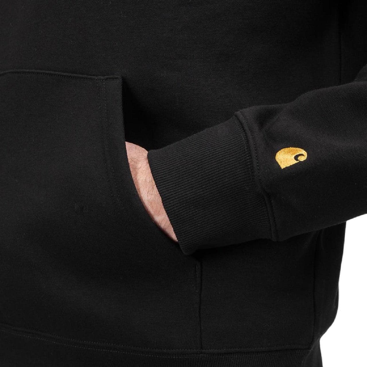 Carhartt WIP Chase Neck Zip Sweatshirt (Schwarz / Gold)  - Allike Store