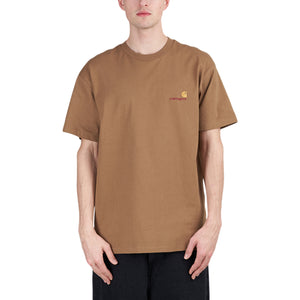 Carhartt WIP S/S American Script T-Shirt (Braun)  - Allike Store