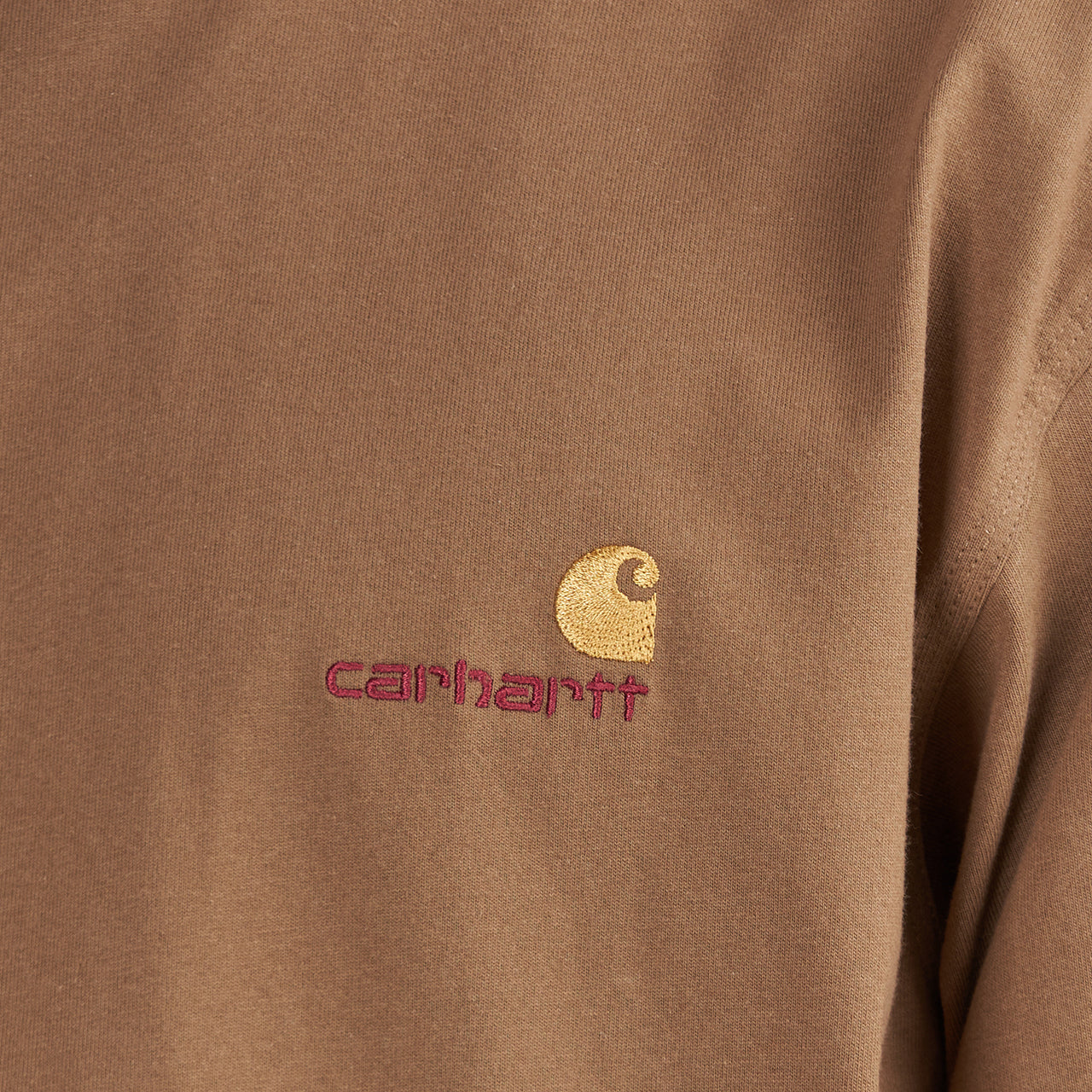 Carhartt WIP S/S American Script T-Shirt (Braun)  - Allike Store