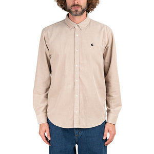 Carhartt WIP Longsleeve Madison Cord Shirt (Beige)  - Allike Store