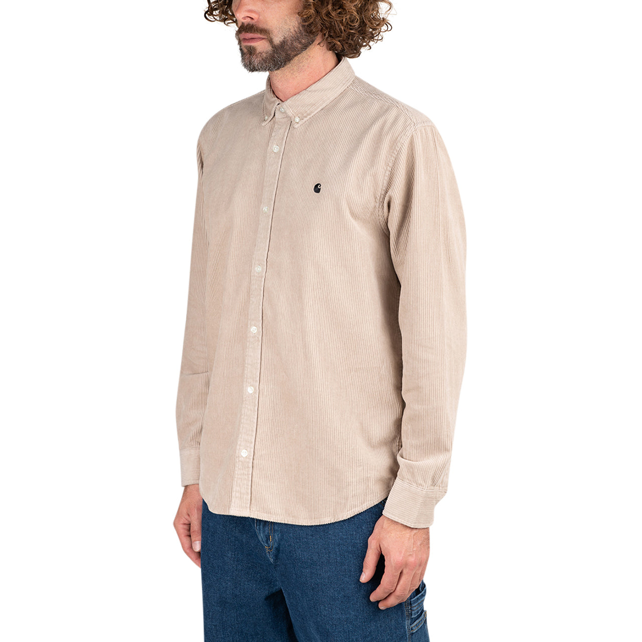 Carhartt WIP Longsleeve Madison Cord Shirt (Beige)  - Allike Store