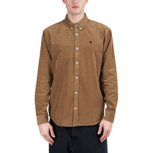 Carhartt WIP L/S Madison Fine Cord Shirt (Braun)  - Allike Store