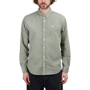 Carhartt WIP L/S Madison Fine Cord Shirt (Hellgrün)  - Allike Store