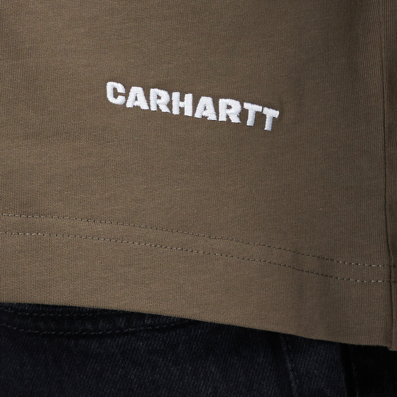 Carhartt WIP L/S Link Script T-Shirt (Oliv)  - Allike Store
