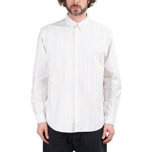 Carhartt WIP L/S Dabney Shirt (Weiß / Multi)  - Allike Store