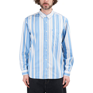 Carhartt WIP L/S Romero Shirt (Blau / Weiß)  - Allike Store