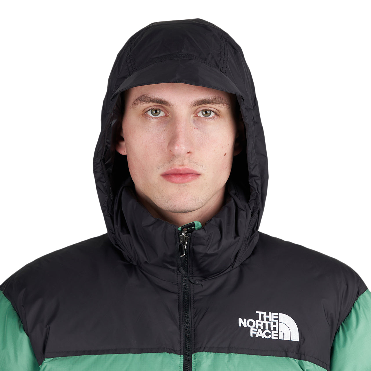 The north face on sale green and black jacket